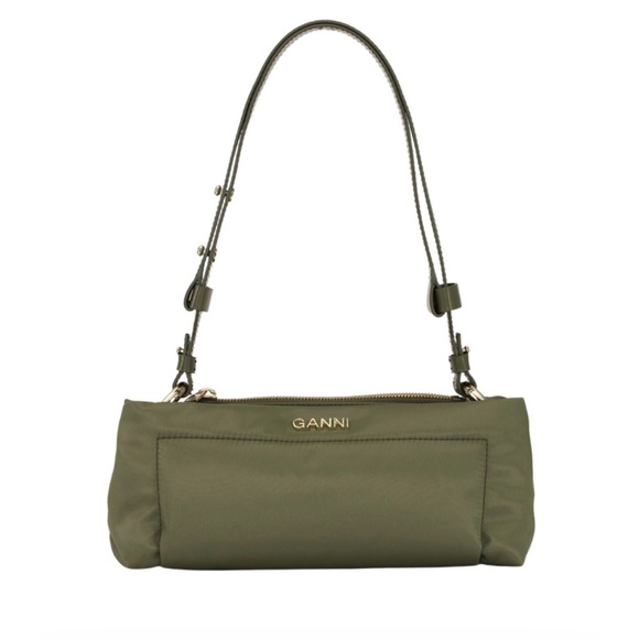 NWOT GANNI MEDIUM PILLOW BAGUETTE BAG IN KALAMATA w/dustbag - Picture 5 of 8